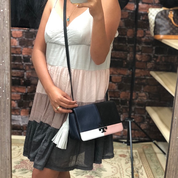 🌸OFFRS🌸Tory Burch All Leather ColorBlock Crssbdy - Picture 8 of 8